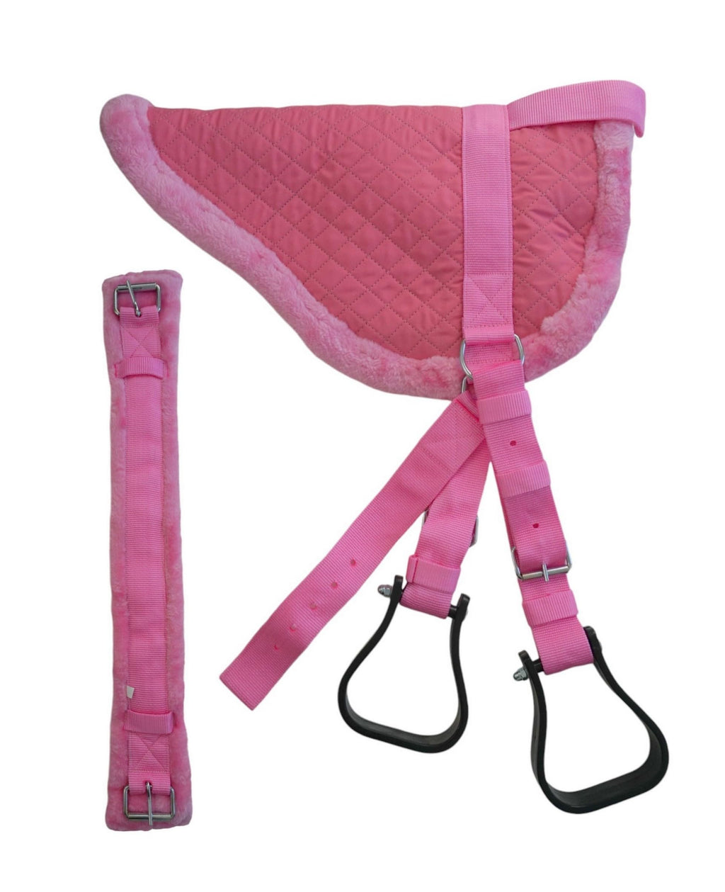 Quilted Bareback Pad with Fleece Bottom and 27" Girth G20116