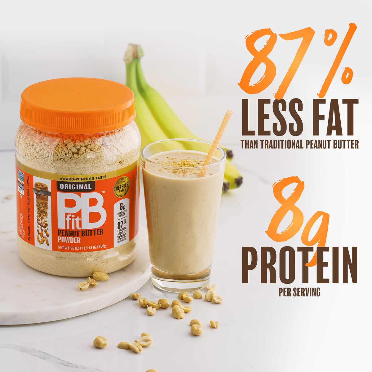 Organic Vegan Protein Powder, Chocolate Fudge 2 lbs + Original 30 oz U73679