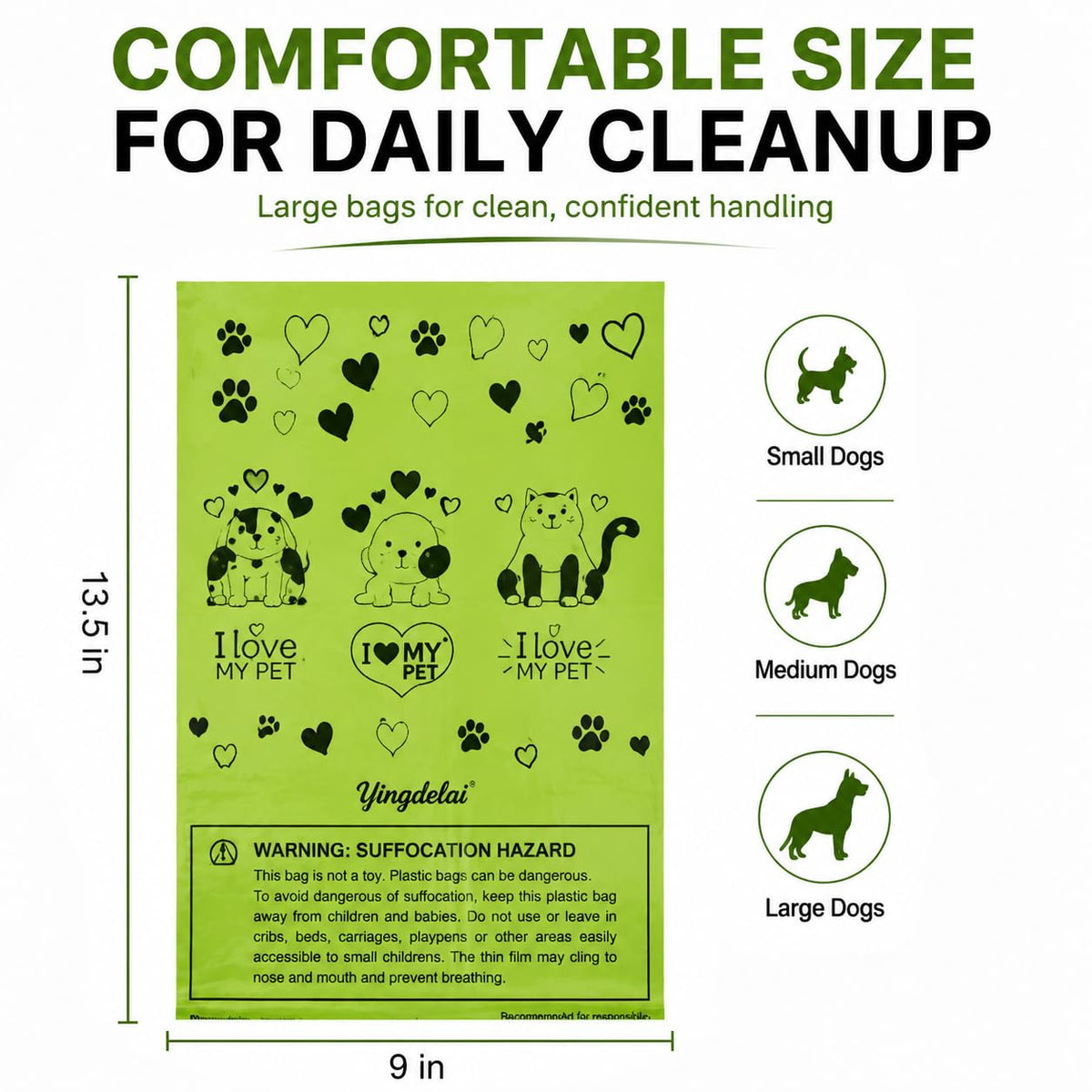Biodegradable 540 Count Dog Poop Bag with Dispenser I271