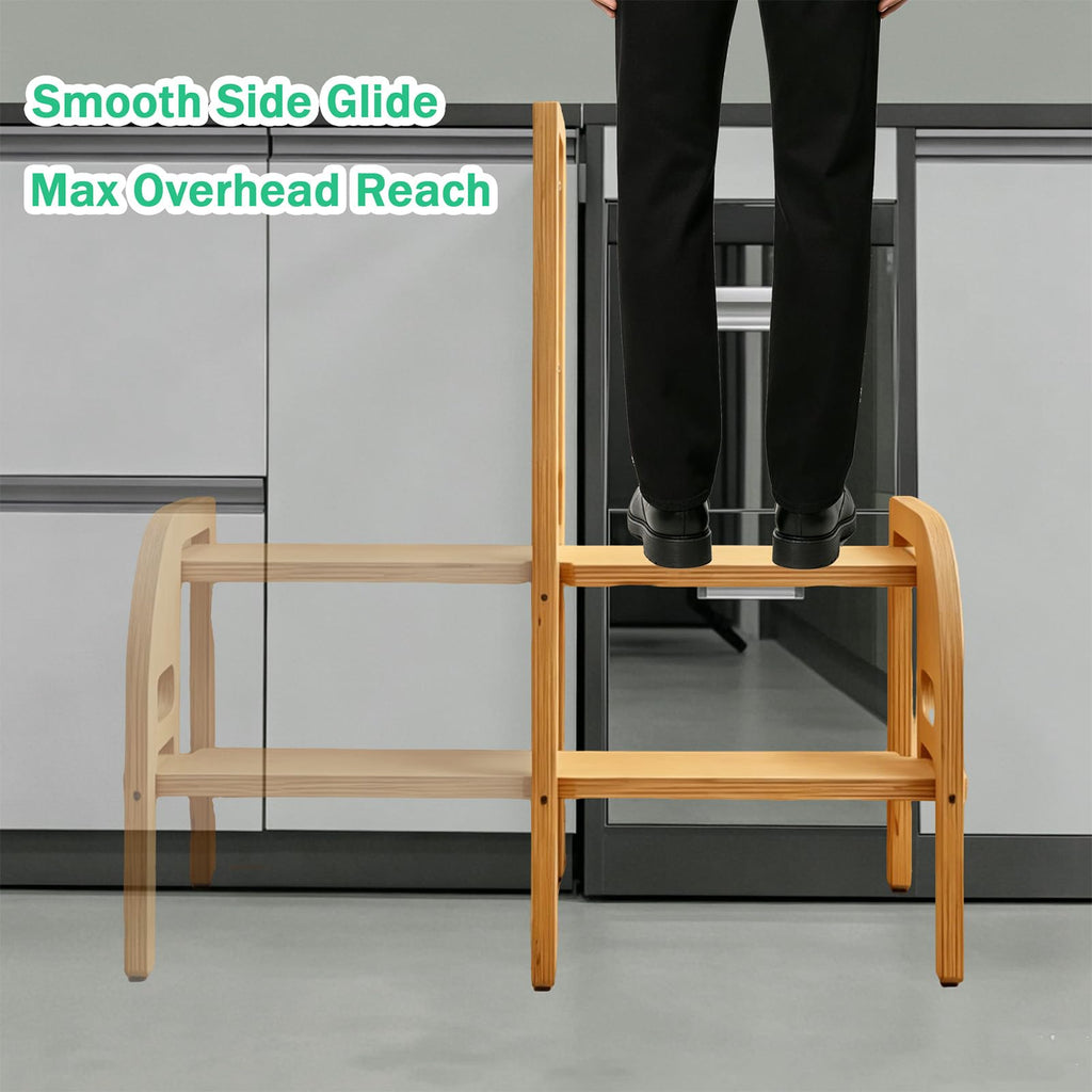 2 Step Foldable Wooden Ladder D91319