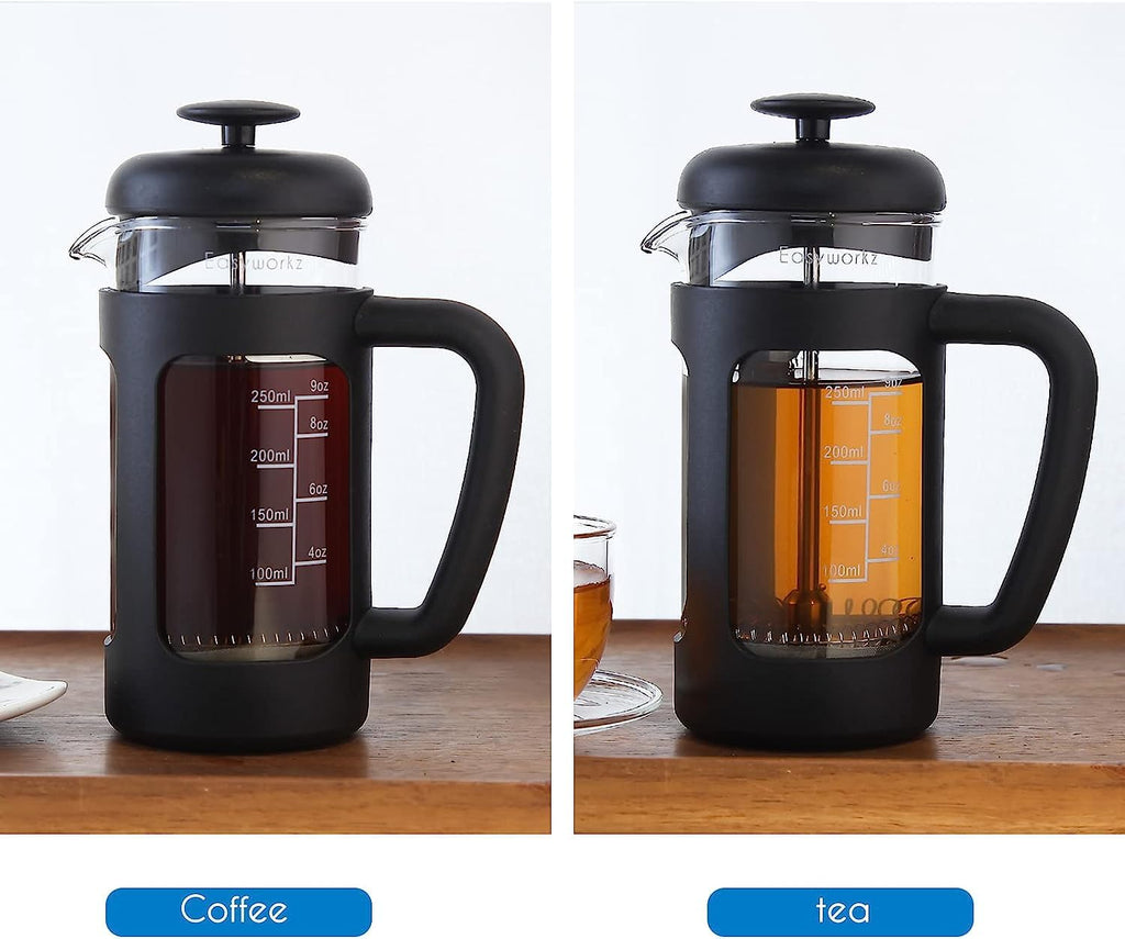 12 oz French Press Coffee Tea Maker with 10g Measuring Spoon T24311