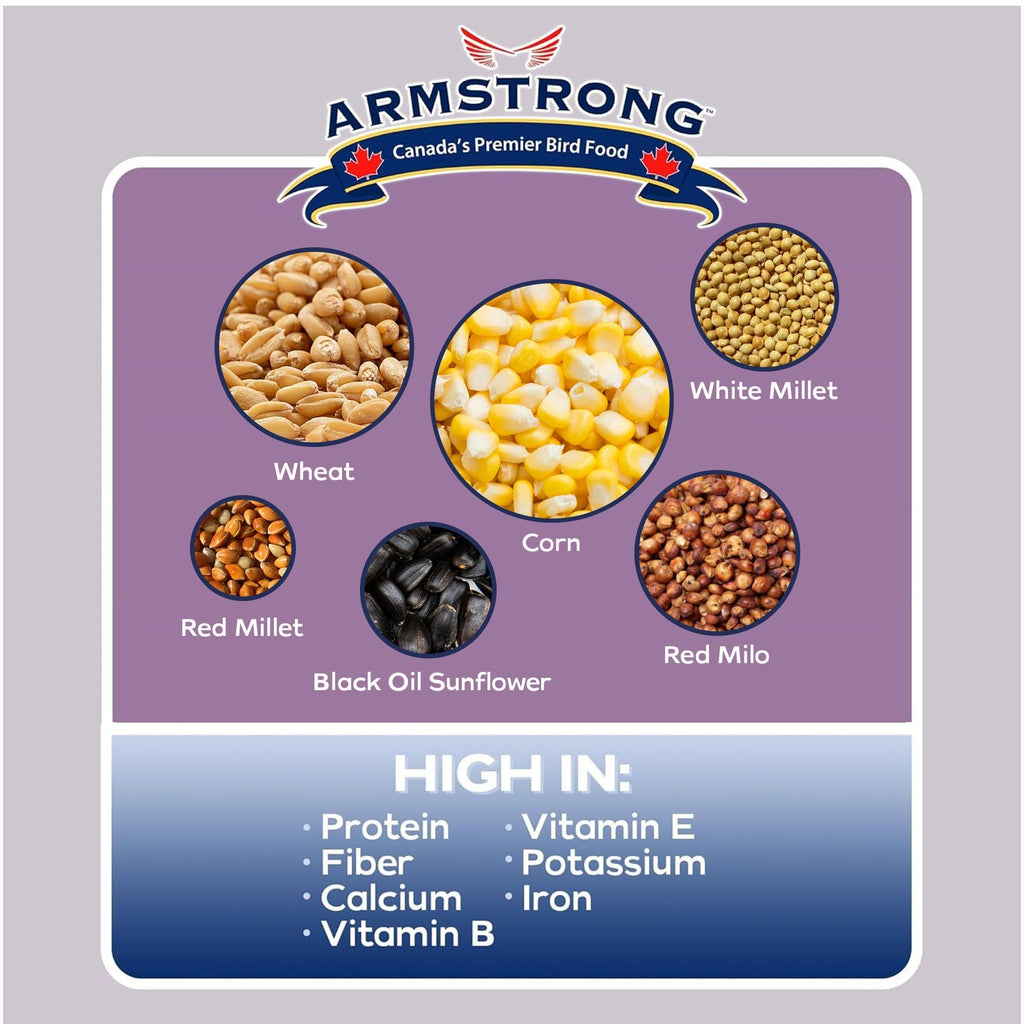 20 Pounds Bird Seed Blend with Cut Corn, Wheat, White & Red Millet, Black Oil Sunflower Seeds G955549
