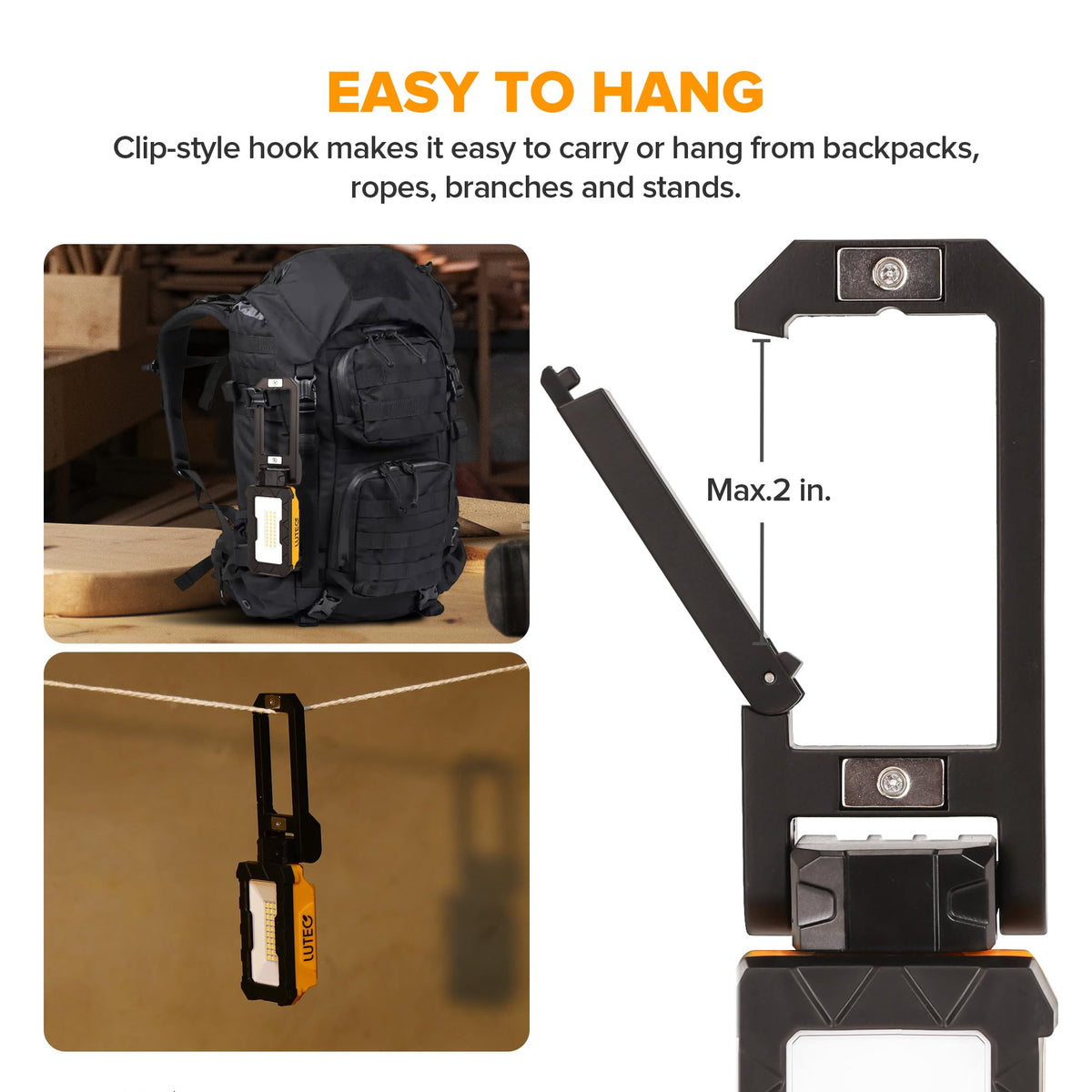 1000 Lumens LED Rechargeable Magnetic Work Light U76496