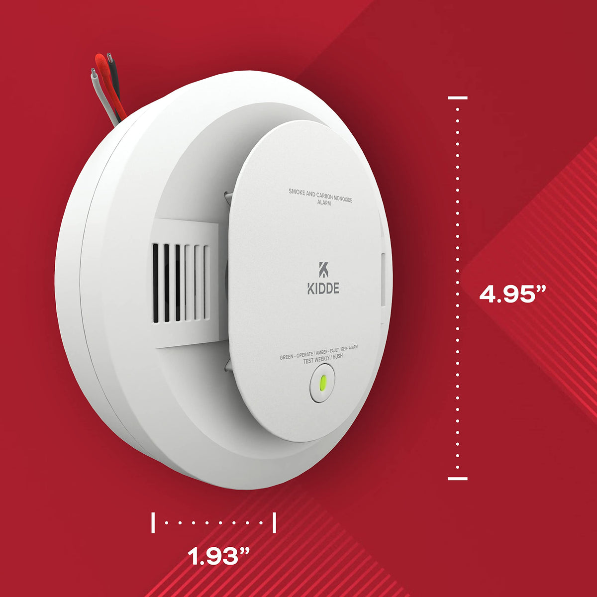 Hardwired Smoke & Carbon Monoxide Detector with Battery Backup, 2 Pack R36349