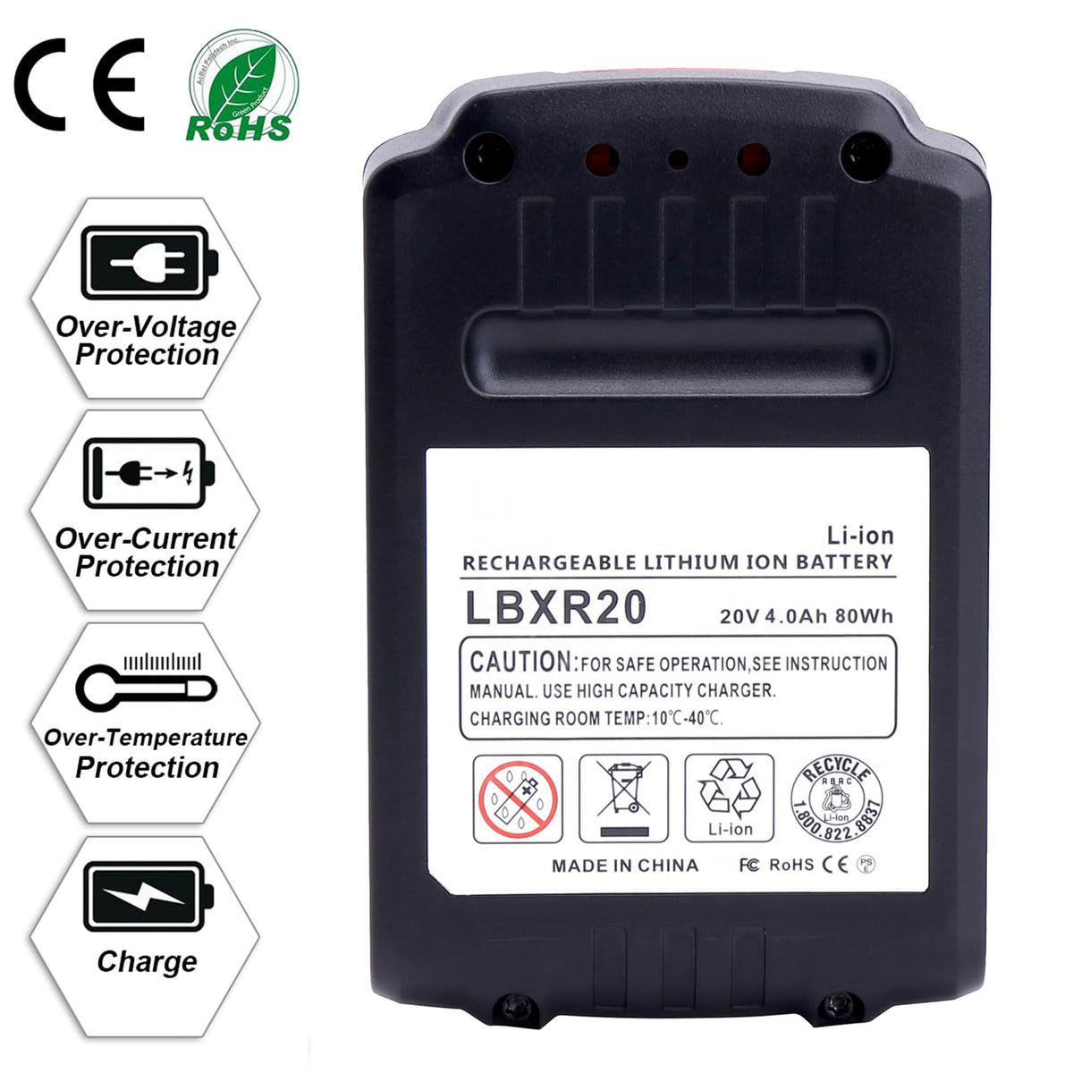 4.0Ah 20V MAX Compatible with Black and Decker Battery P157