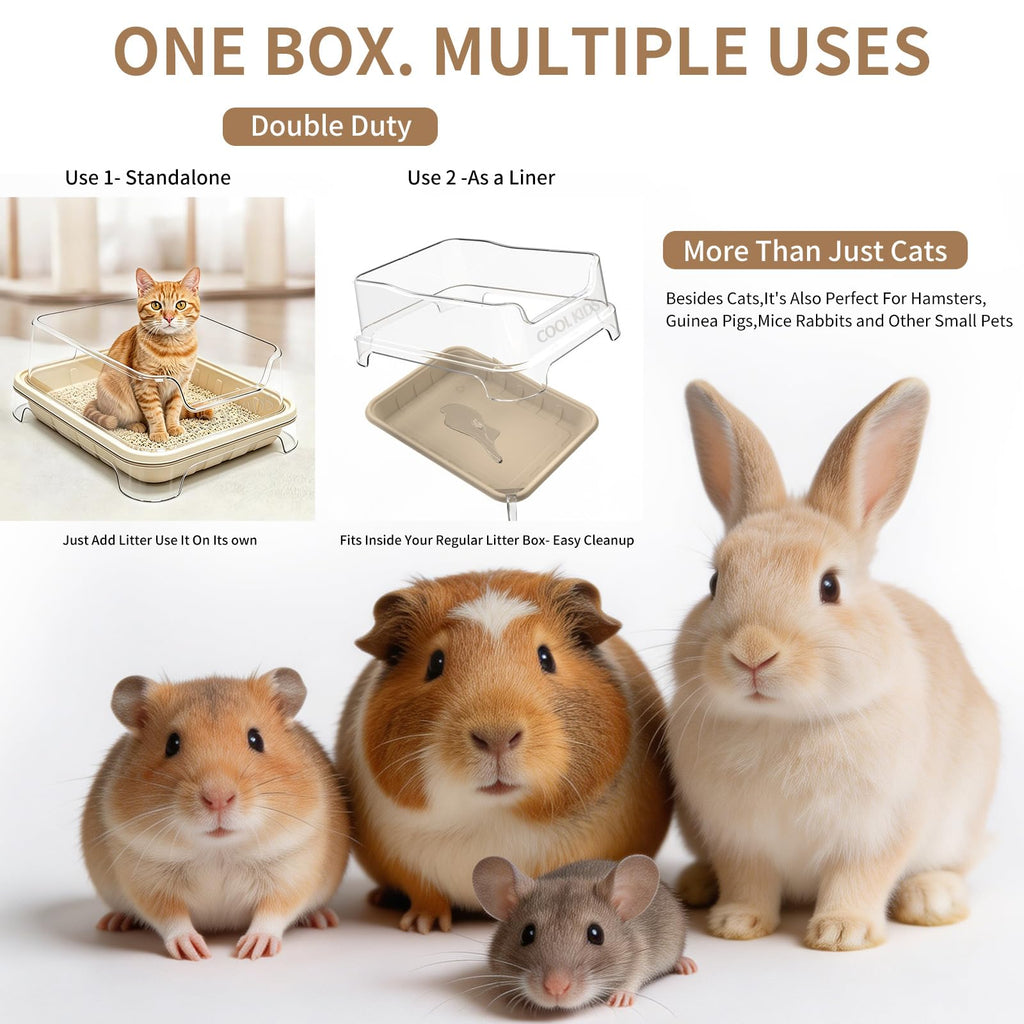 1+5 Pack Disposable Litter Boxes for Cats Z46744