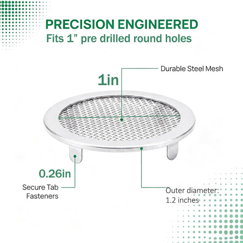 1" Round Open Screen Vent 6 Pack Y14210
