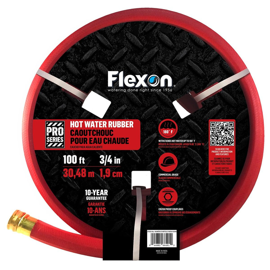 3/4" x 100-Foot Hot Water Rubber Garden Hose R38762