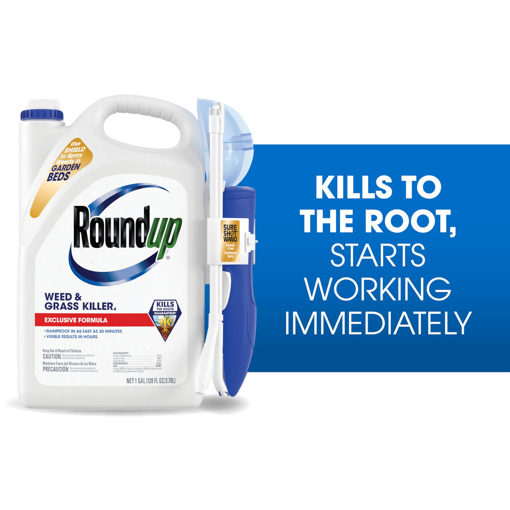 Roundup Weed & Grass Killer₄ with Sure Shot Wand, 1 gal. L600