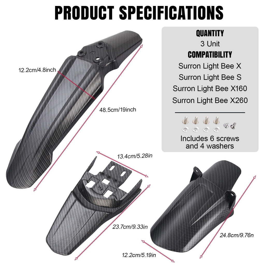 Black Front & Rear Fender Kit O824430