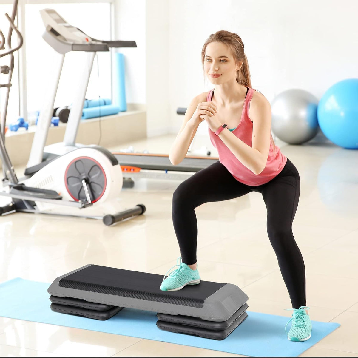 43 Inch Adjustable Aerobic Stepper with 3 Height Levels X52993