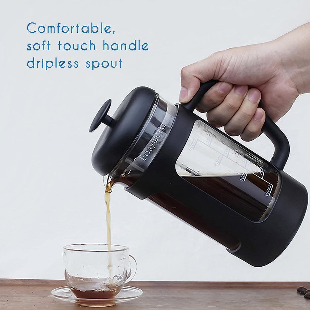 12 oz French Press Coffee Tea Maker with 10g Measuring Spoon T24311