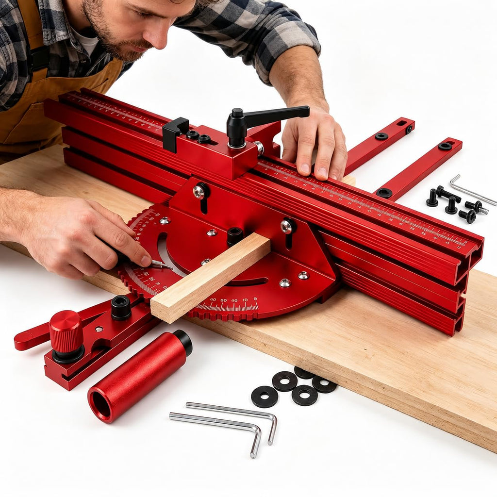 Adjustable Miter Gauge with Aluminum Fence Q329