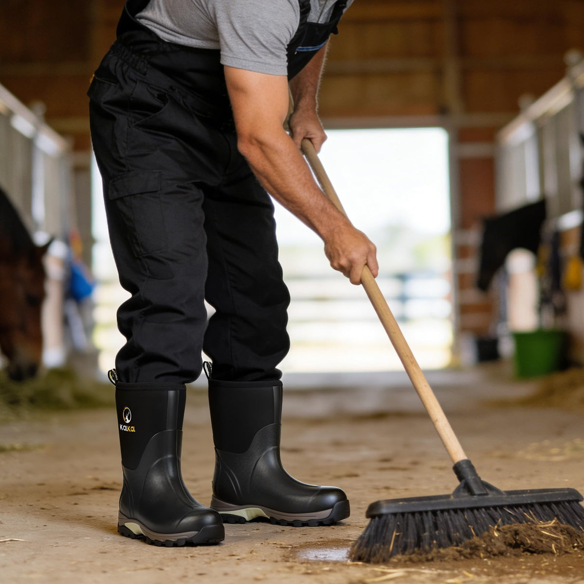Waterproof Insulated Mid Calf Rubber Boots O790