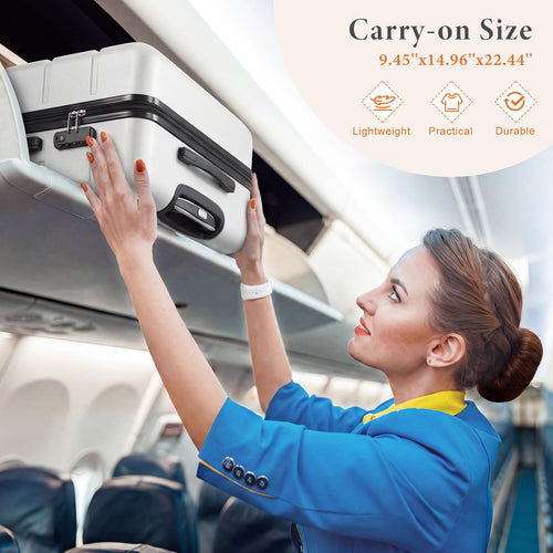 20 Inch Carry On Luggage with Spinner Wheels U518