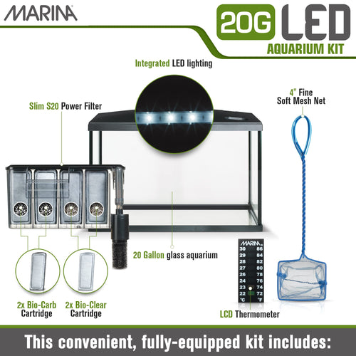 20 Gallon LED Aquarium Kit with Filter E23263