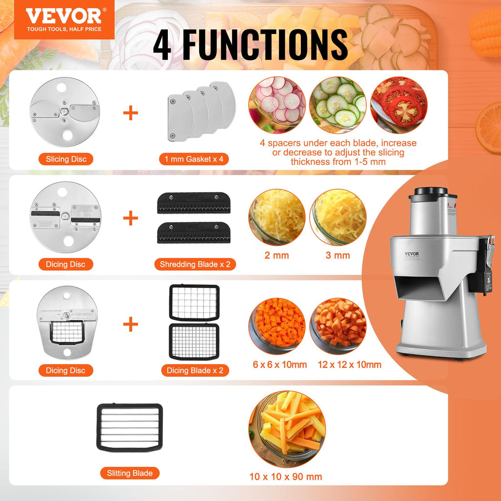 4 in 1 200W Electric Vegetable Slicer X8892