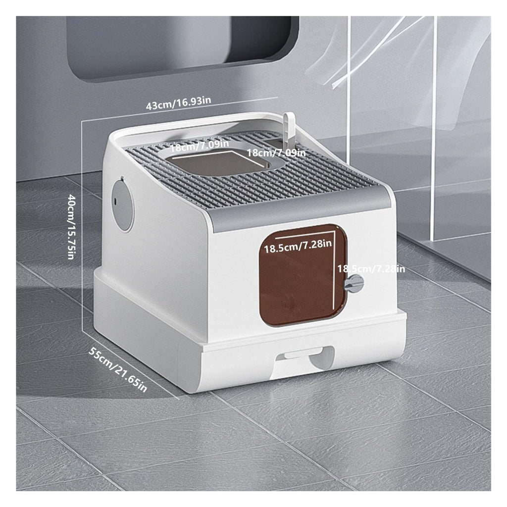 Fully Enclosed Extra Large Cat Litter Box with Lid U171