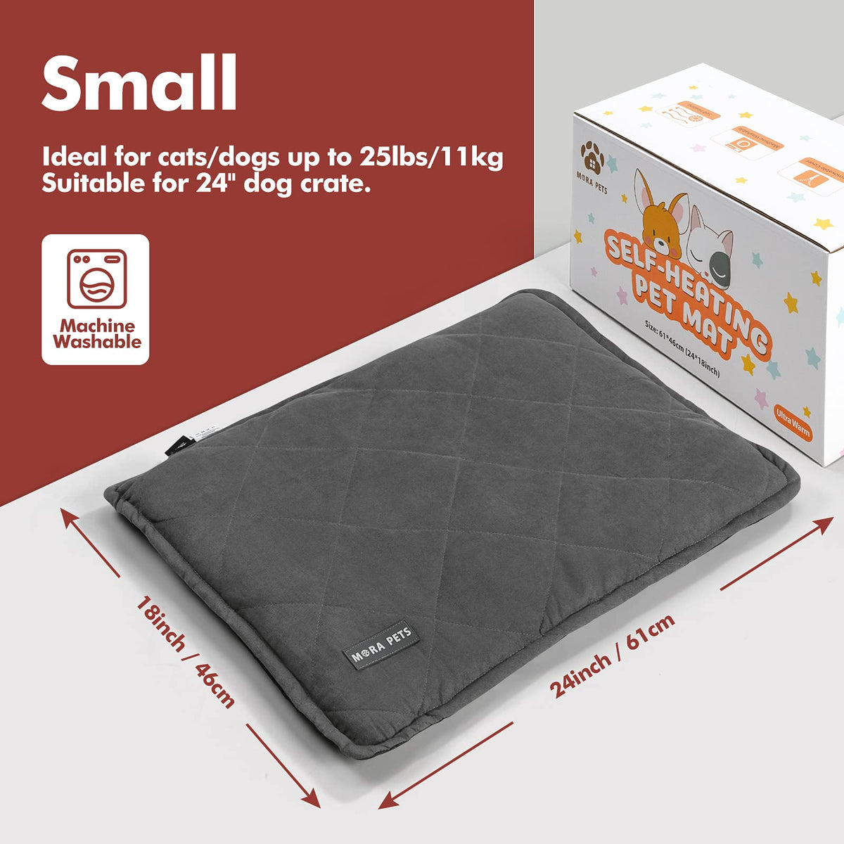 Self Heating Cat Bed 24 x 18 Inches K750245
