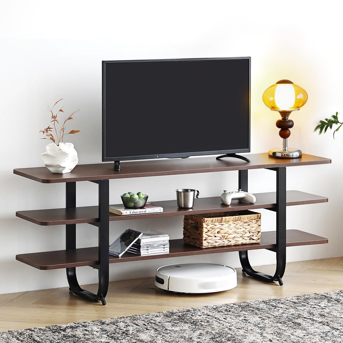 Walnut 3-Tier TV Stand X974