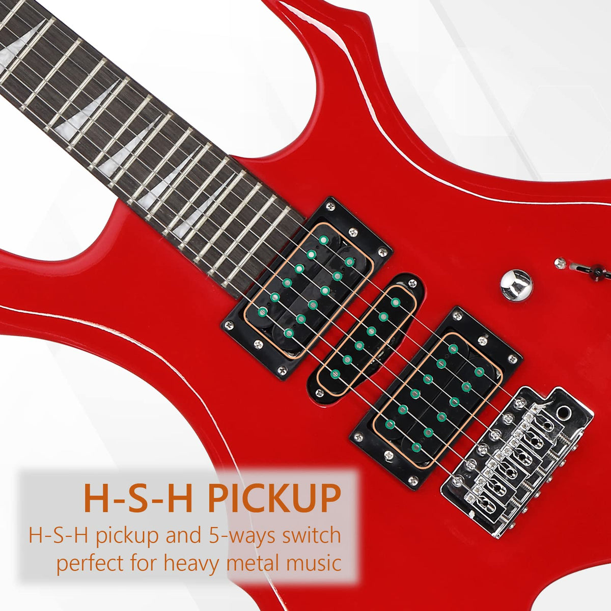 Red Electric Guitar Kit with Amplifier P9432