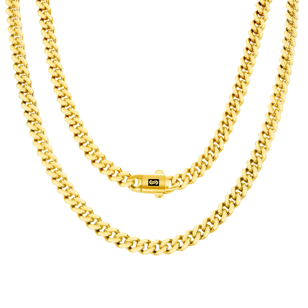 10k Yellow Gold 6mm Cuban Chain Necklace U90715