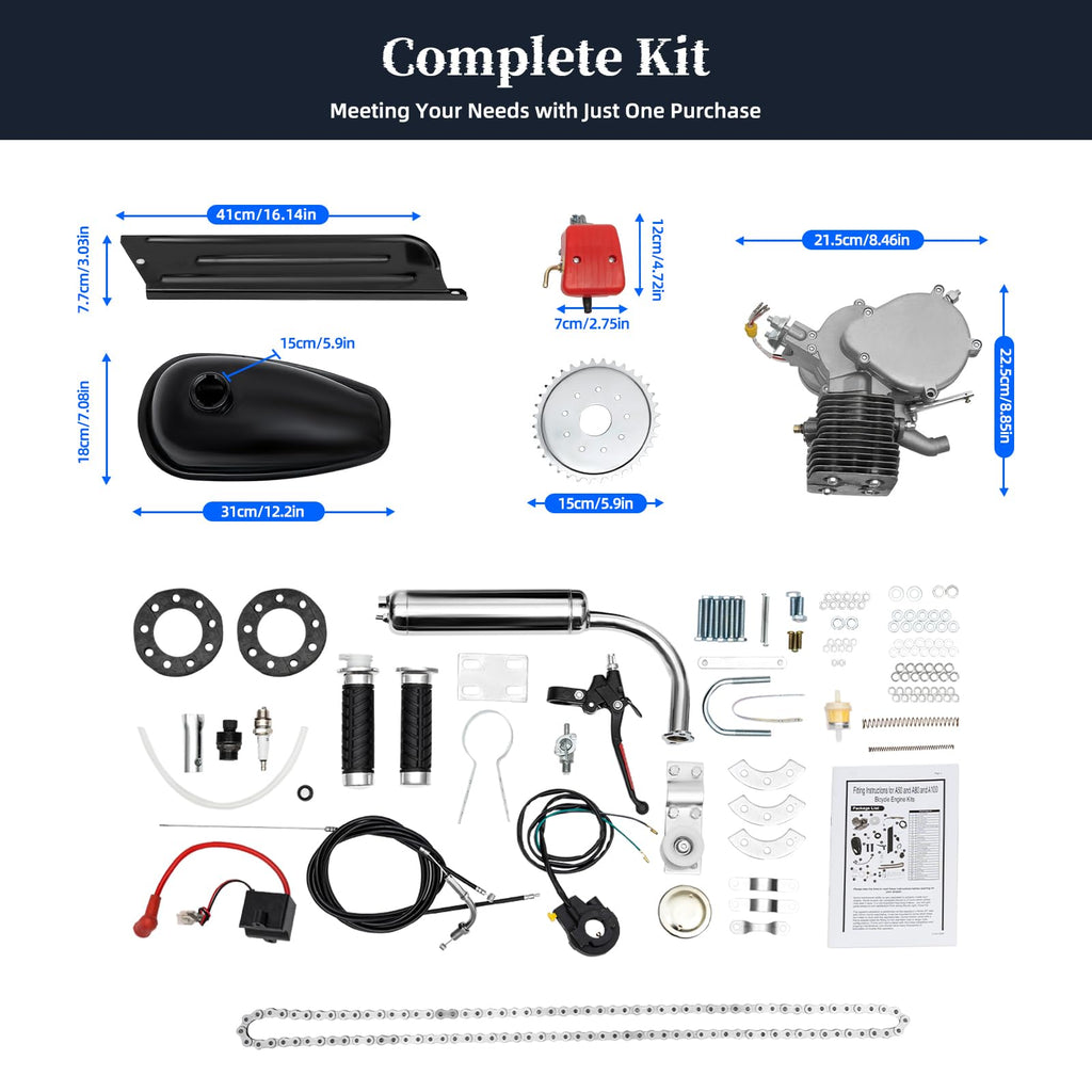 100CC 2-Stroke Bicycle Gasoline Engine Motor Kit X754