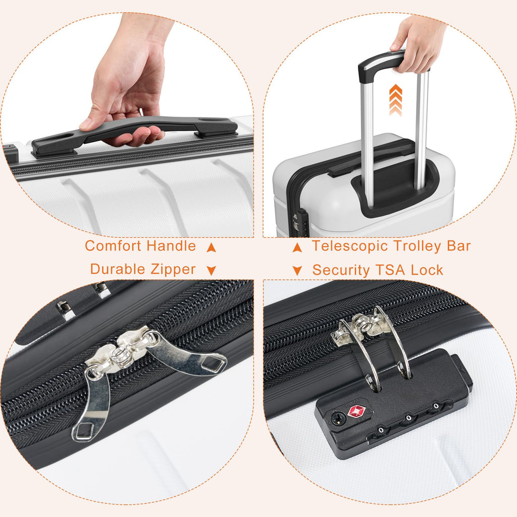 20 Inch Carry On Luggage with Spinner Wheels U518