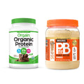 Organic Vegan Protein Powder, Chocolate Fudge 2 lbs + Original 30 oz U73679