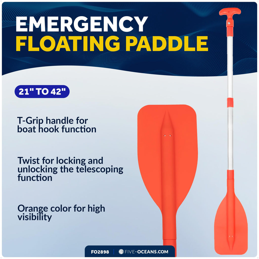 Telescoping Floating Orange Boat Paddle V167