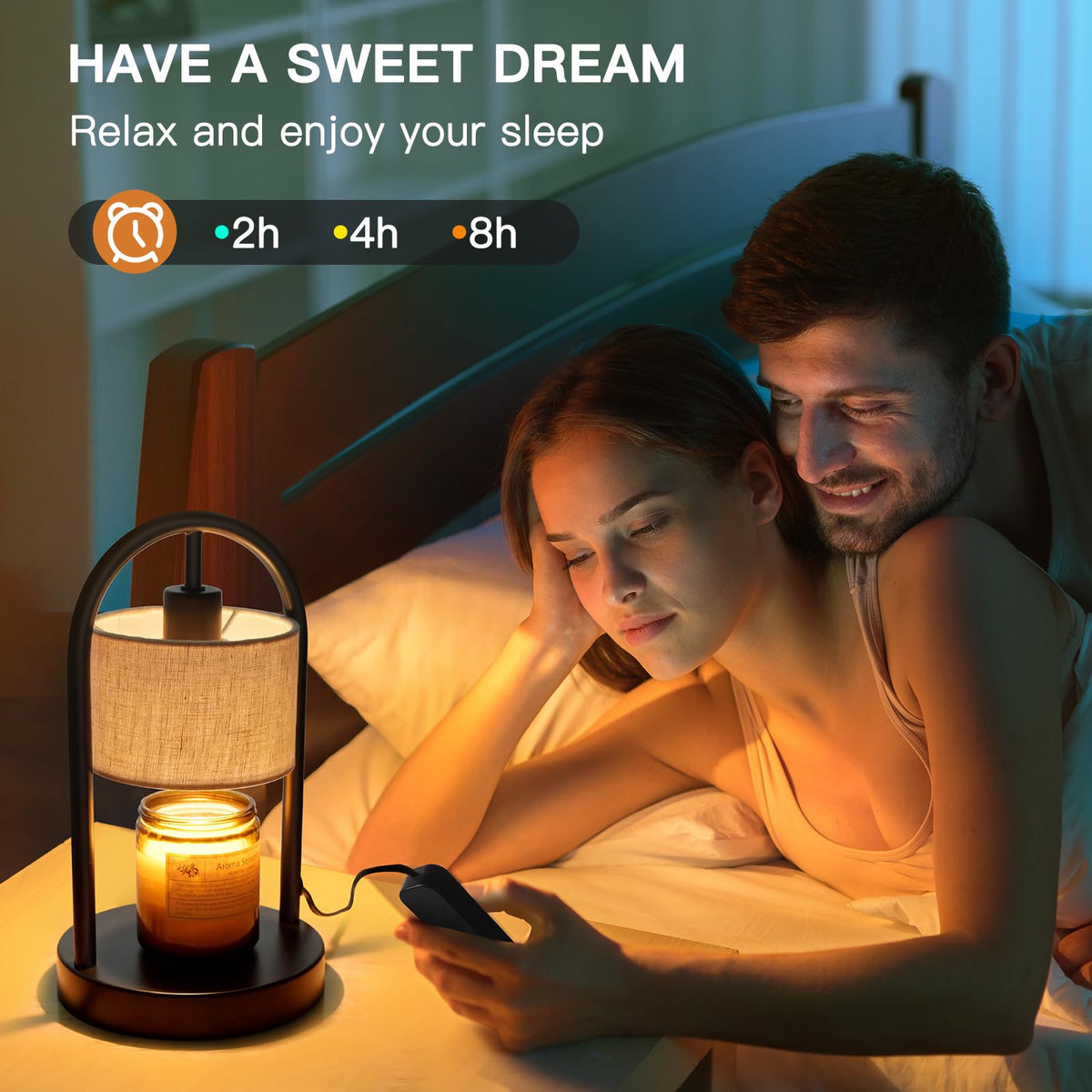 Dimmable Candle Warmer Lamp with Timer and 2 Bulbs V337026