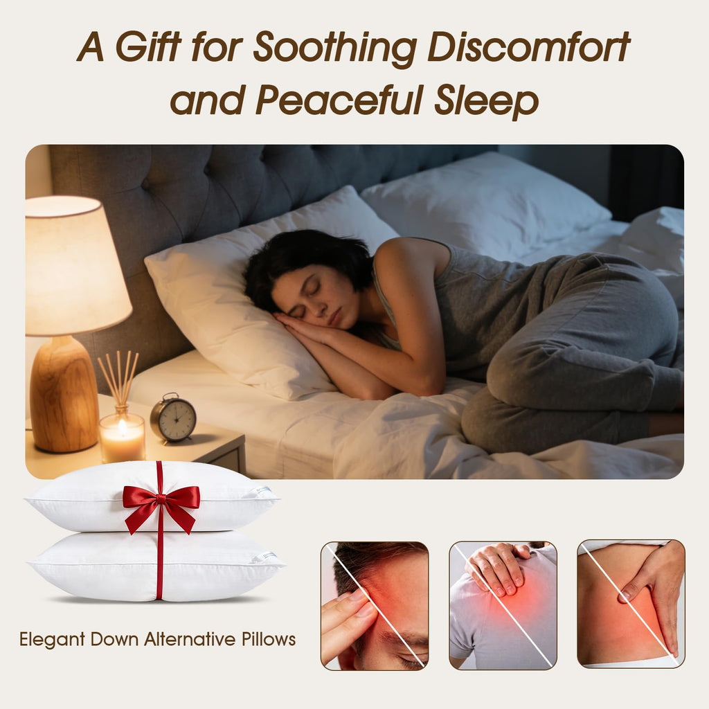 Down Alternative King Size Pillows Set of 2 L611