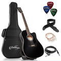 Black Cutaway Thinline Acoustic-Electric Guitar M808518