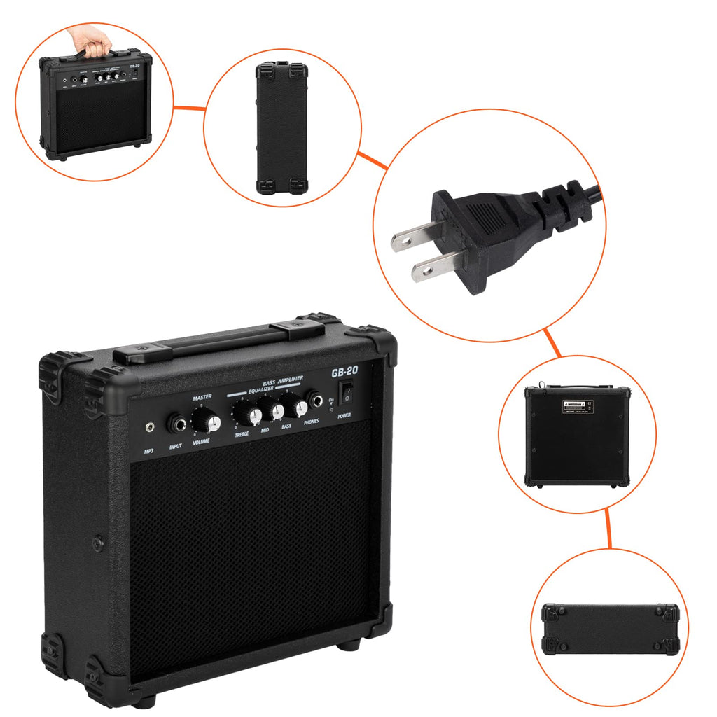 Red Electric Guitar Kit with Amplifier P9432