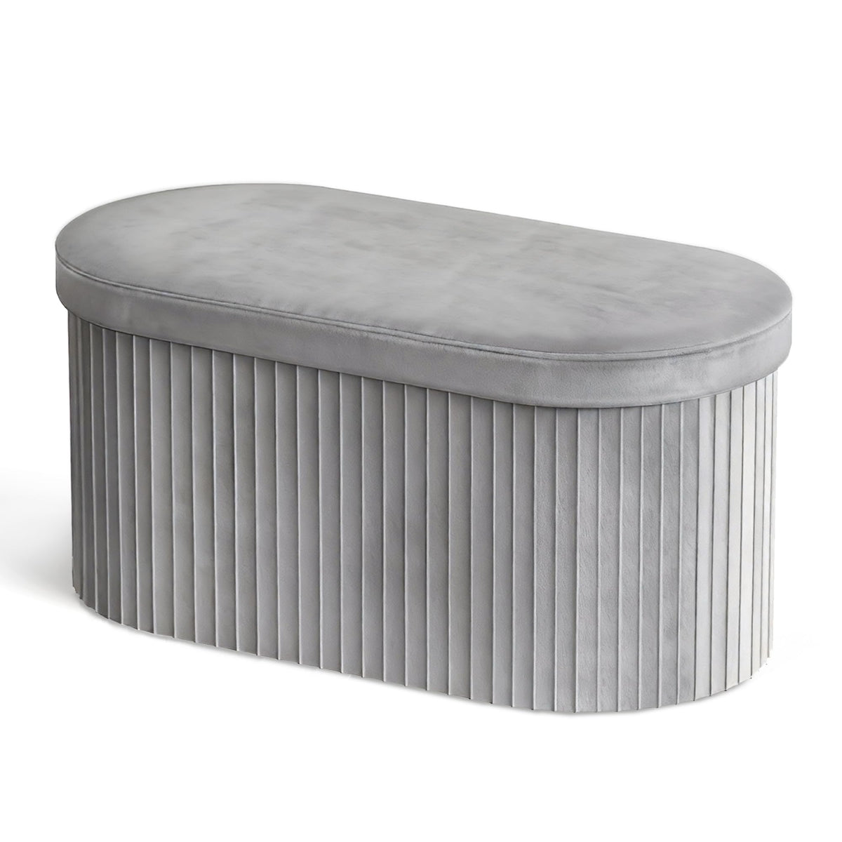 Folding Velvet Storage Ottoman X971547