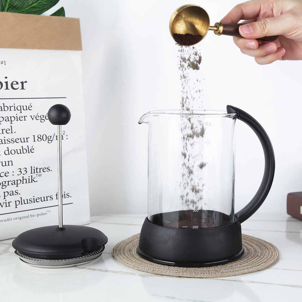 12 oz French Press Coffee Tea Maker with 10g Measuring Spoon T24311