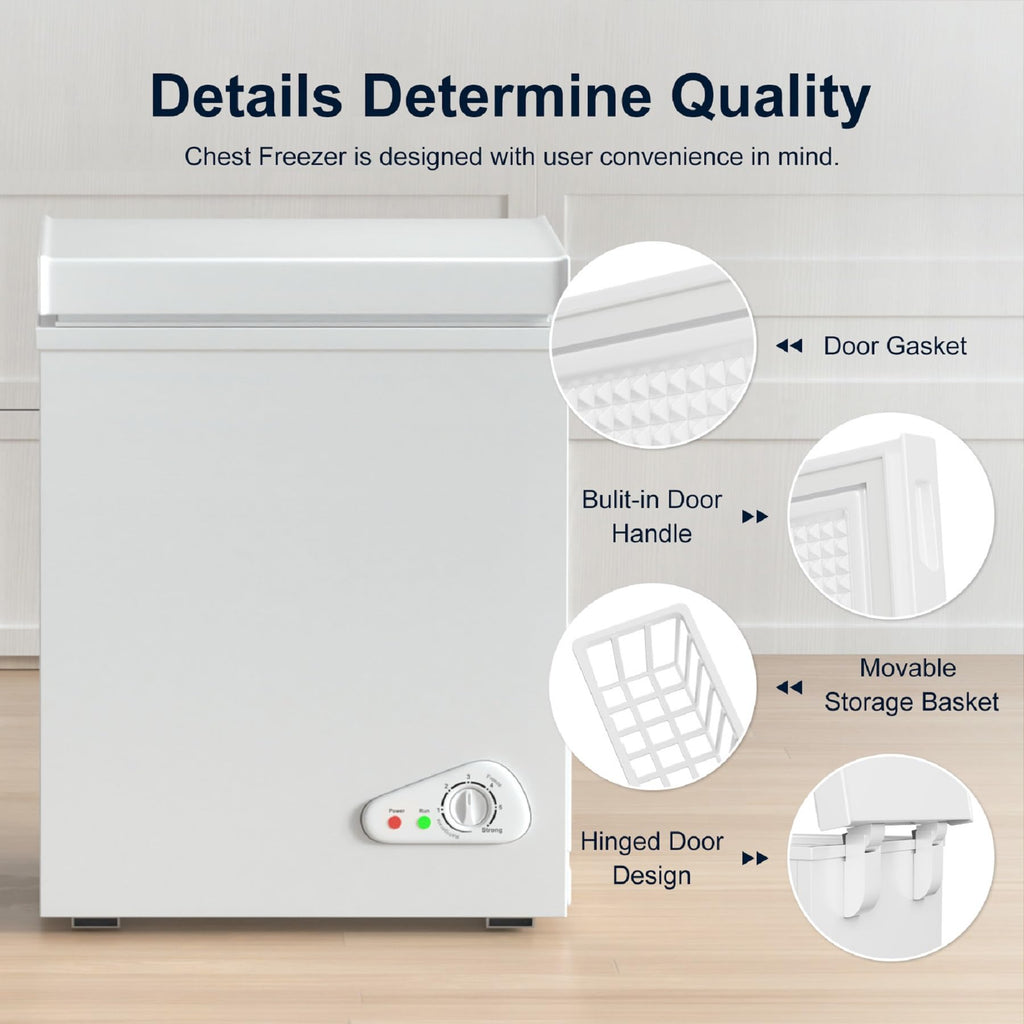 5.0 Cubic Feet White Chest Freezer Y89695