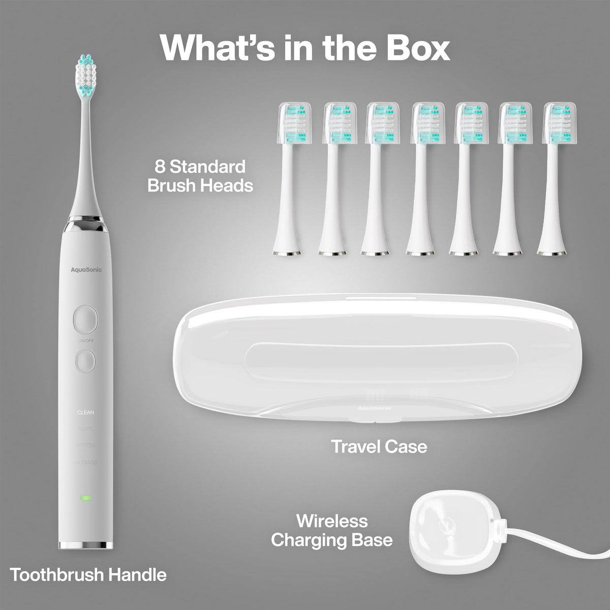 Electric Toothbrush with 8 Brush Heads & Travel Case F39817