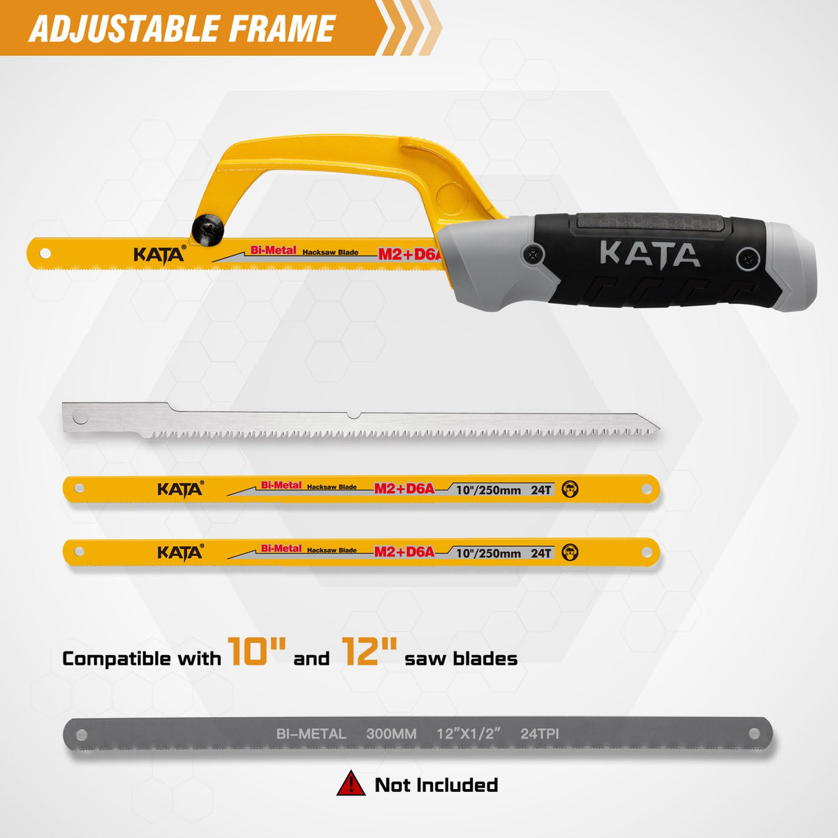 10 Inch Mini Hacksaw with 4-Piece Blades D306486