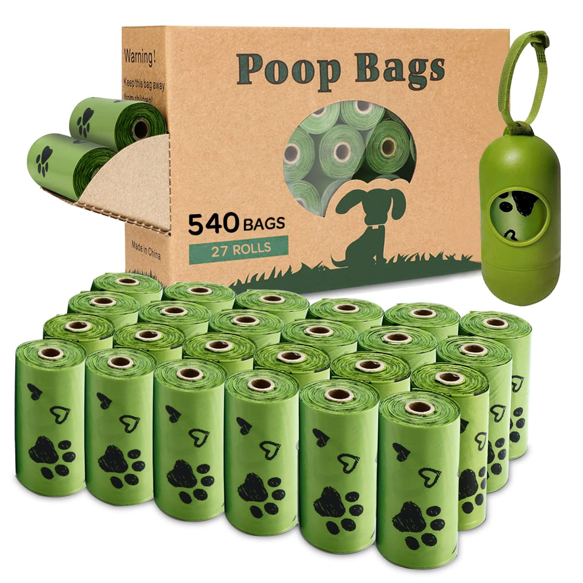 Biodegradable 540 Count Dog Poop Bag with Dispenser I271