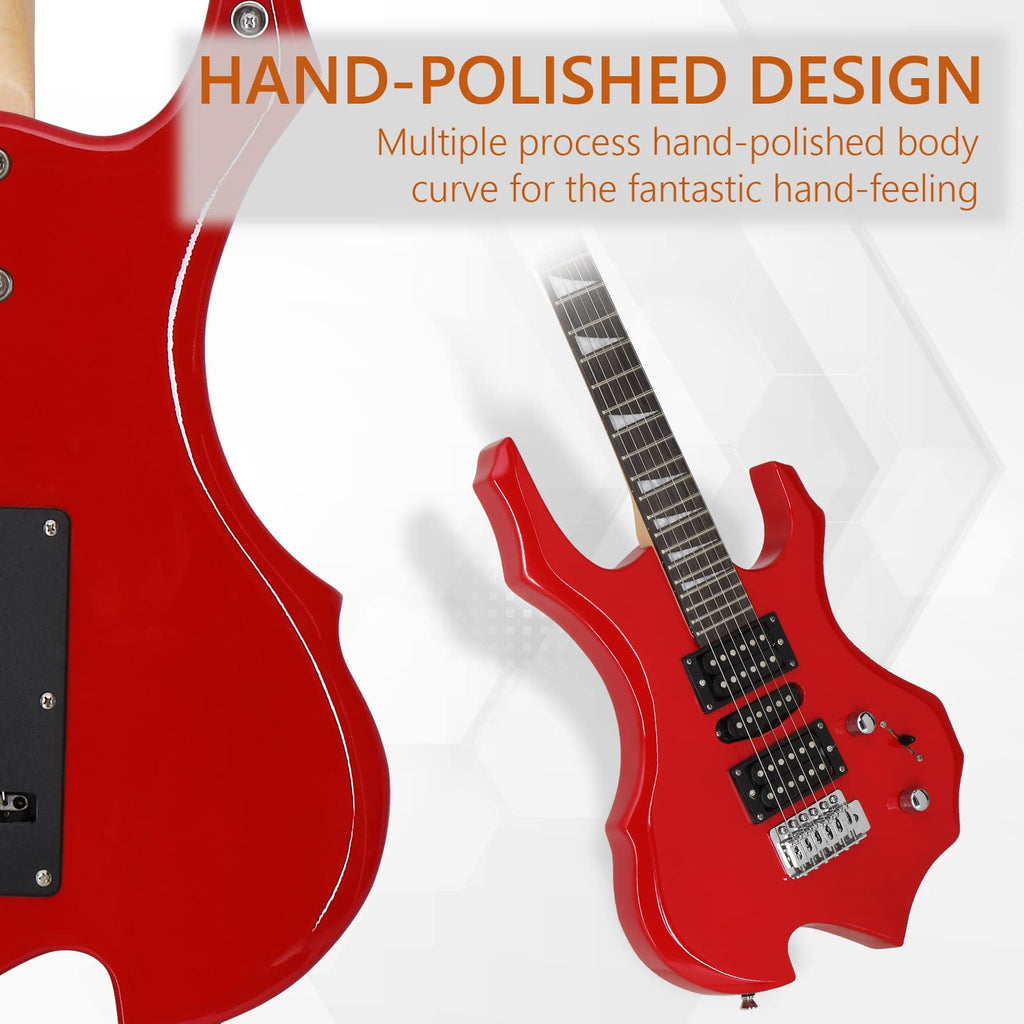 Red Electric Guitar Kit with Amplifier P9432