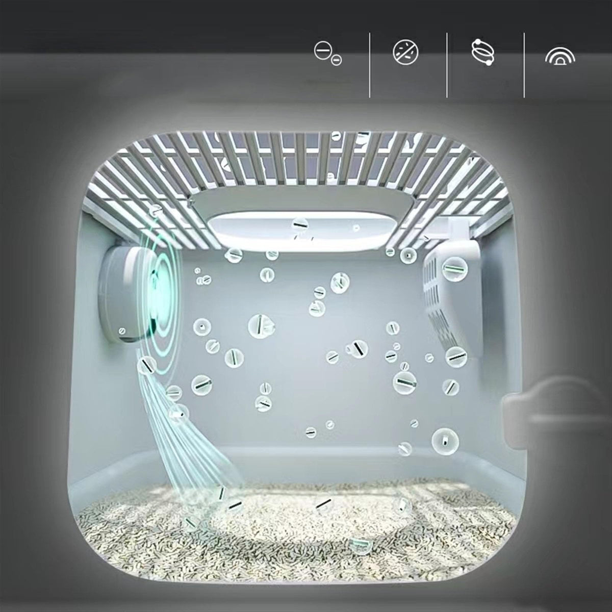 Fully Enclosed Extra Large Cat Litter Box with Lid U171