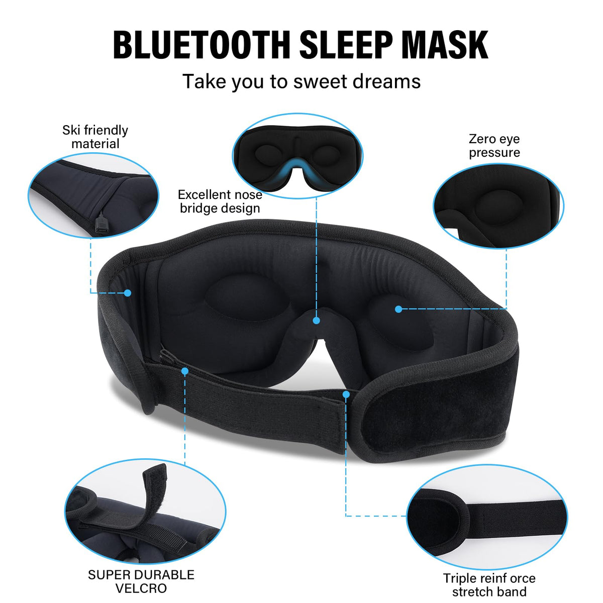 Sleep Mask with Bluetooth Headphones O502014