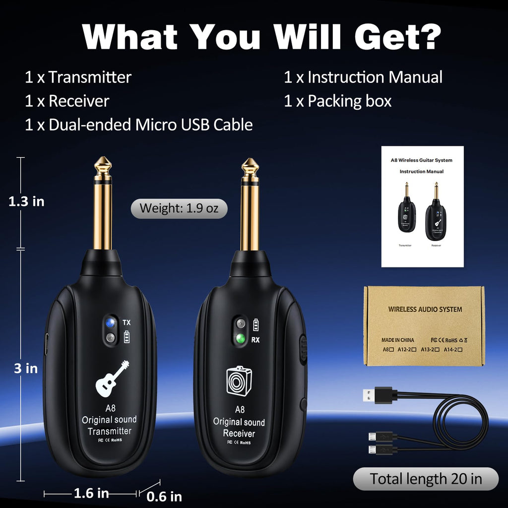 Wireless Guitar System UHF 2 Modes P5929