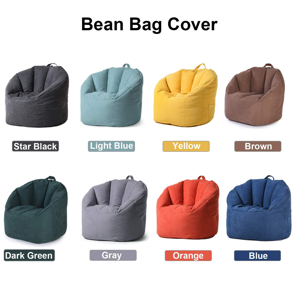 Cotton Velvet Large Bean Bag Chair Cover M9938