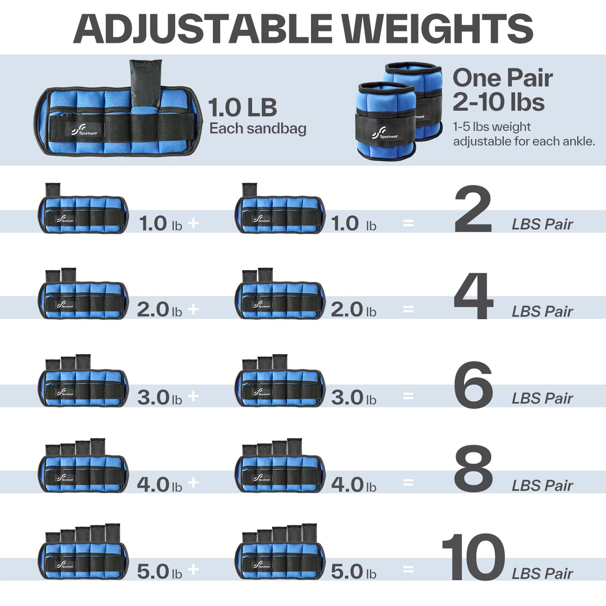 Adjustable Ankle Weights with Dumbbells A822908
