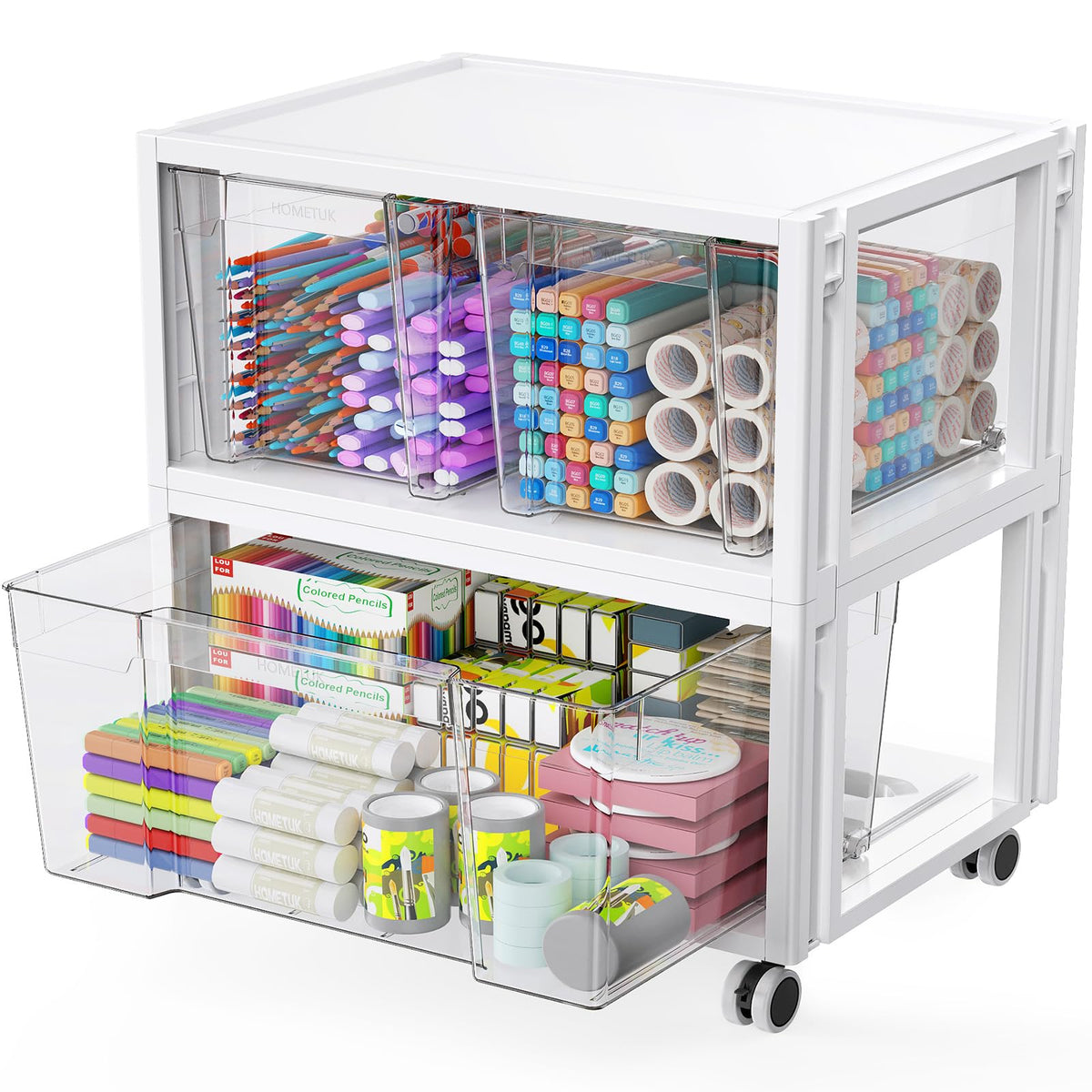 Extra Large 3 Drawer Storage Cart Q8157