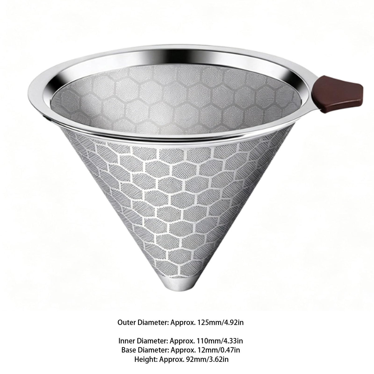 Pour Over Coffee Filter Dripper Stainless Steel Y573133