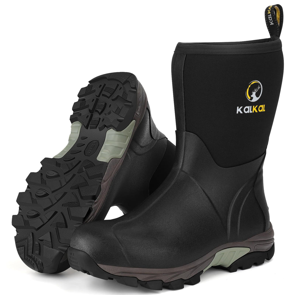 Waterproof Insulated Mid Calf Rubber Boots O790