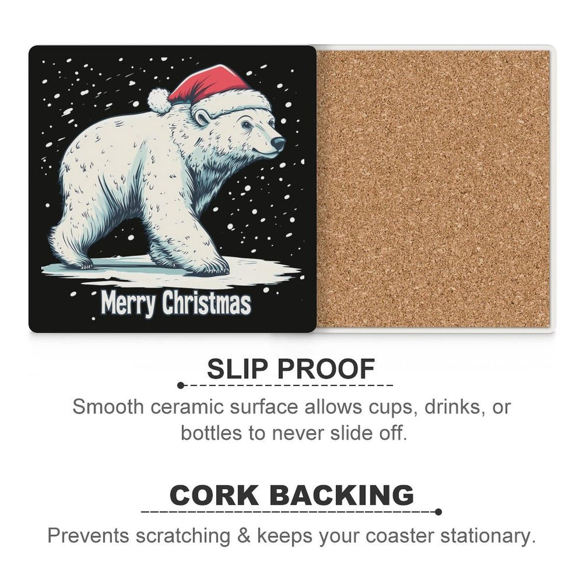 White Ceramic Coasters Set H863864